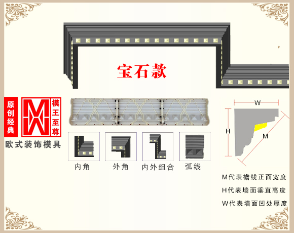 宝石檐线模具效果图